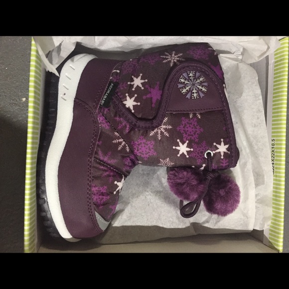 Purple Tassel Snowflake Snow BootGirls,Toddler 10 - Picture 2 of 3
